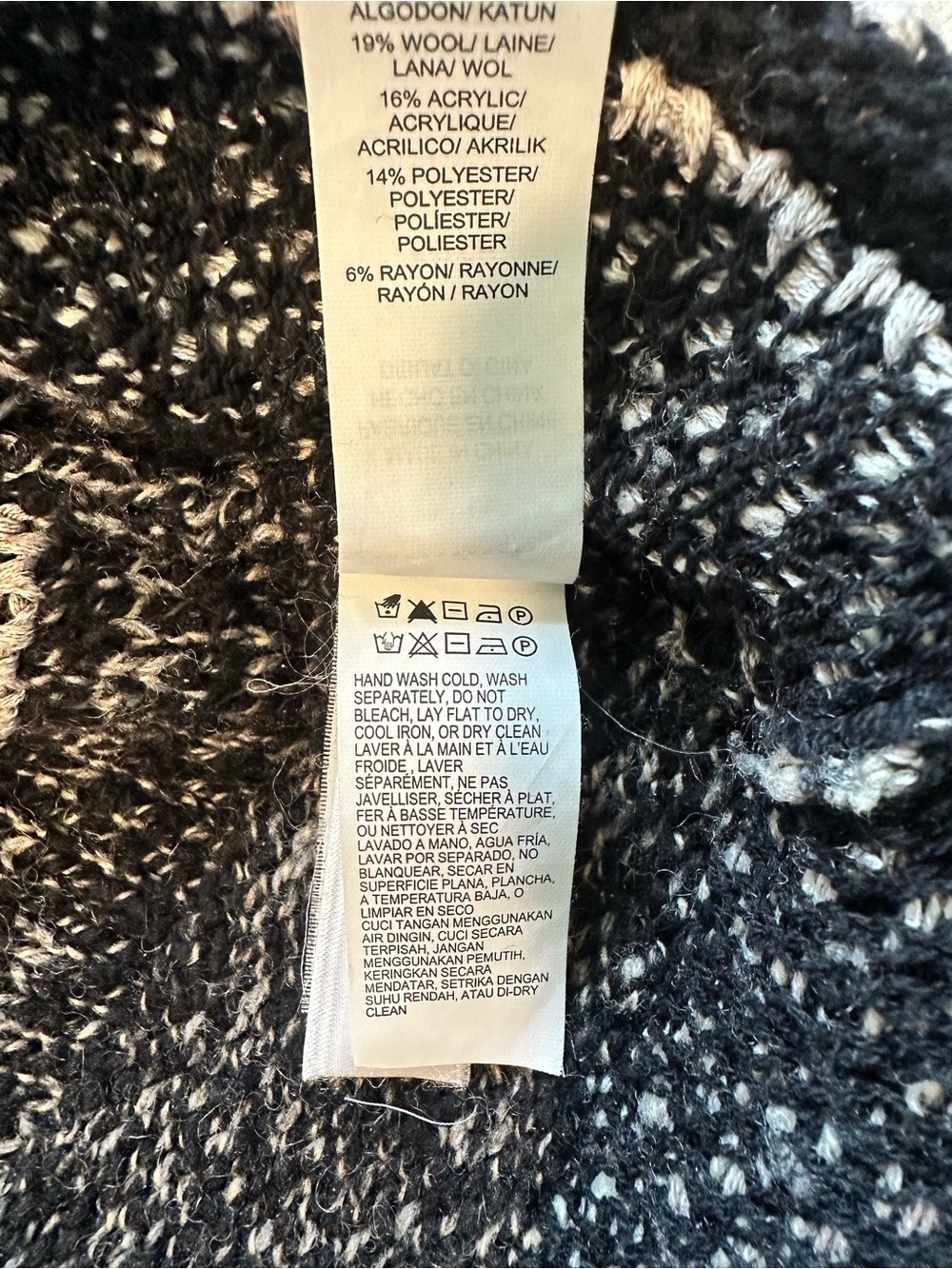 Lucky Brand Fringe Knit Poncho Sweater - Picture 3 of 6